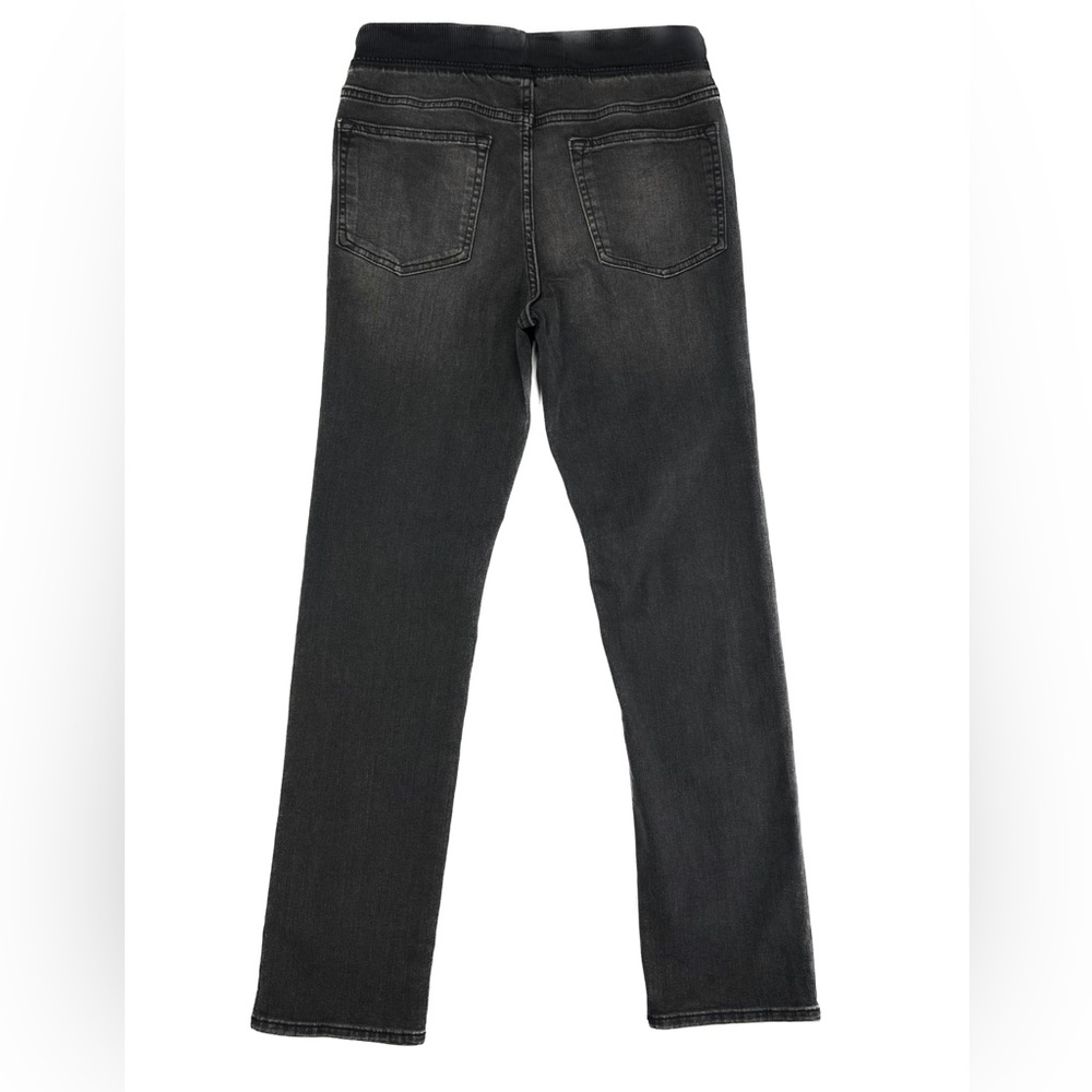 NWT Old Navy Karate Rib Knit Waist Washed Black Pull On Jeans Kids Boys XL 14-16 - Picture 12 of 14